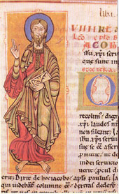 Codex Calixtinus Folio 4r, showing Saint James