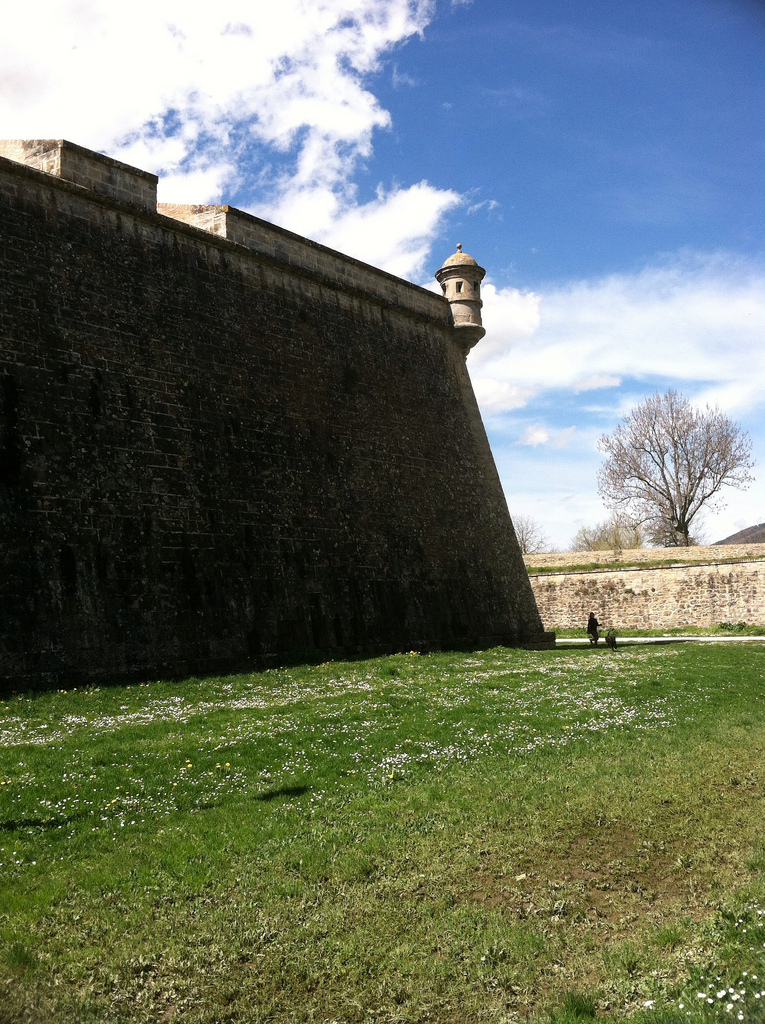 Entering Pamplona through the City Walls