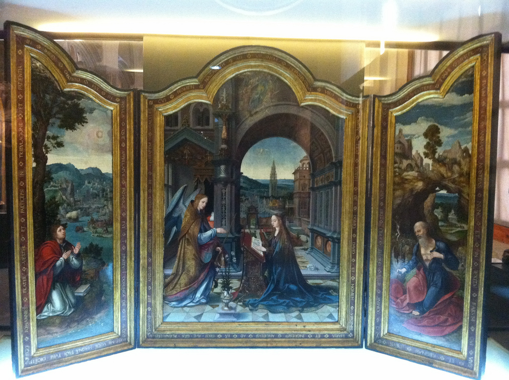 Museum exhibit at the Cathedral of Santo Domingo de la Calzada - the Annunciation.