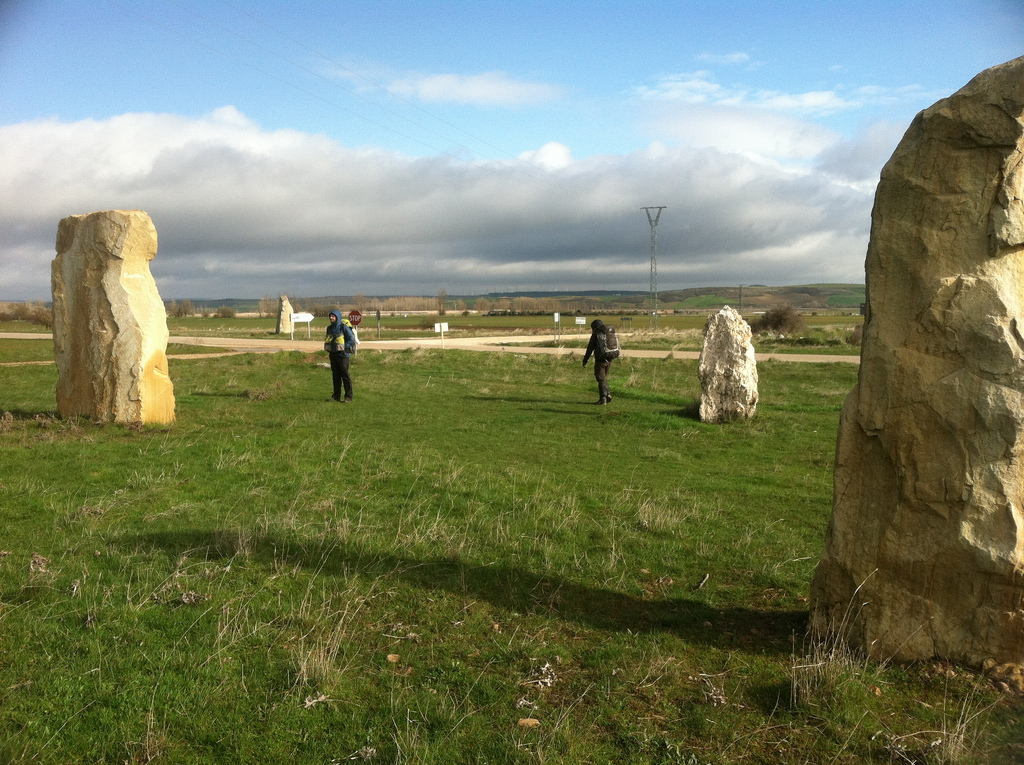 The standing stones of Atapuerca, at a place called Fin de Rey. This is where the armies of two brothers - King Garcia of Navarra and King Ferdinand of Castile - met in battle. King Garcia's defeat and death here paved the way for Castillian dominance of Spain, and pretty much marked the end of the road for the Kingdom of Navarre.