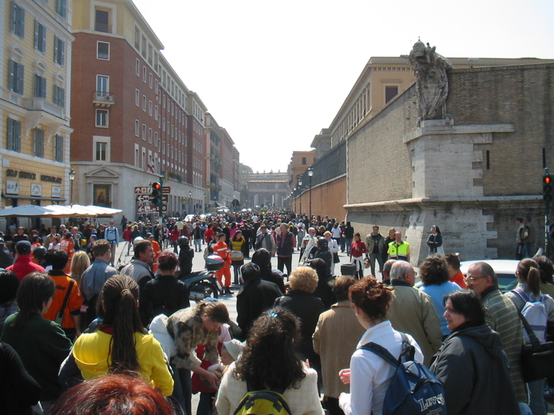 approaching the vatican