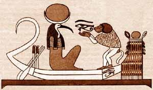 Djehuti presents the Eye of Heru